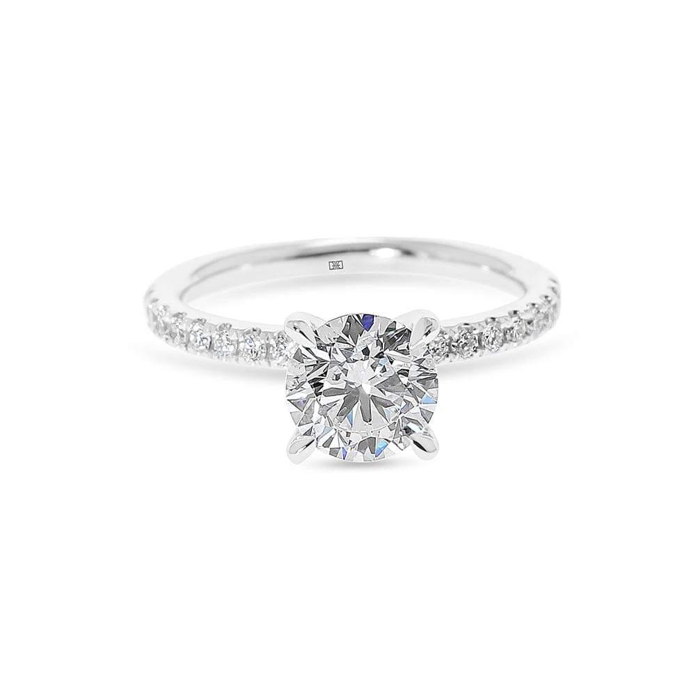 Madison Hidden Halo & Sidestones Engagement Ring