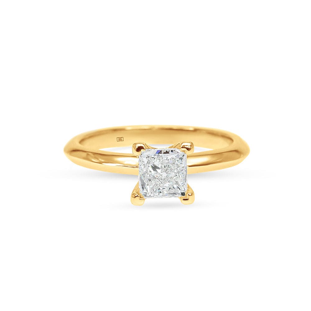 Nara Princess Knife Edge Solitaire Engagement Ring