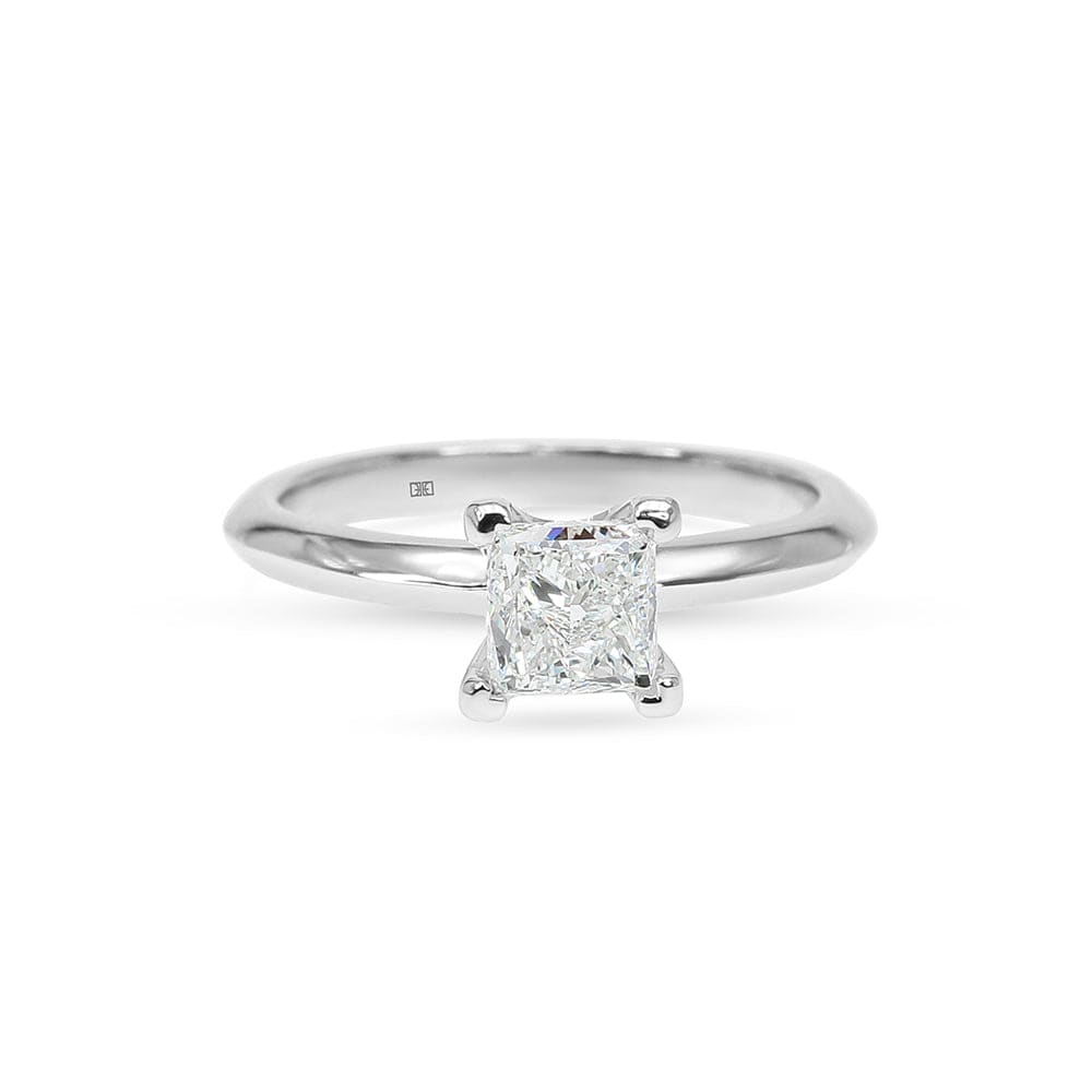 Nara Princess Knife Edge Solitaire Engagement Ring