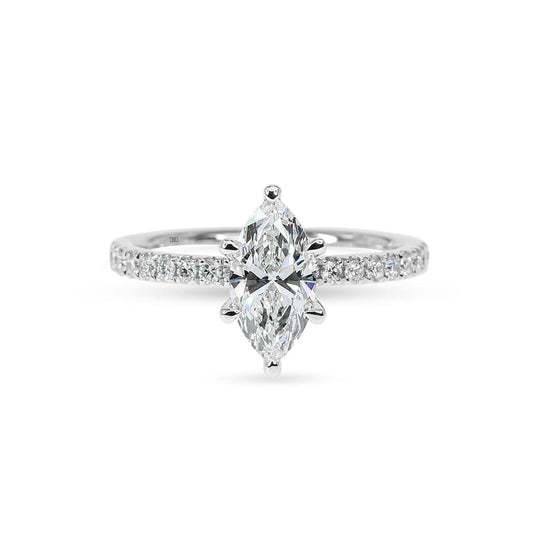 Valencia Marquise Side Stones Engagement Ring