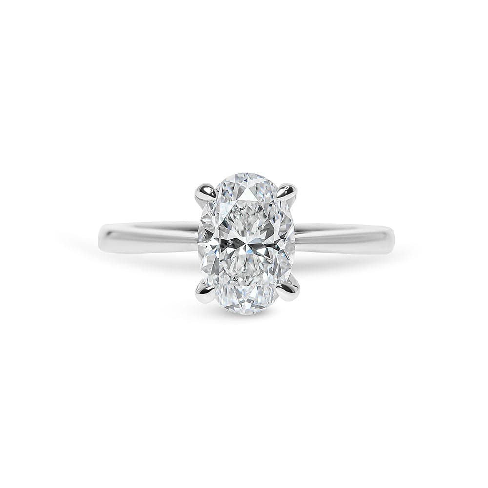 Natural Oval Engagement Ring