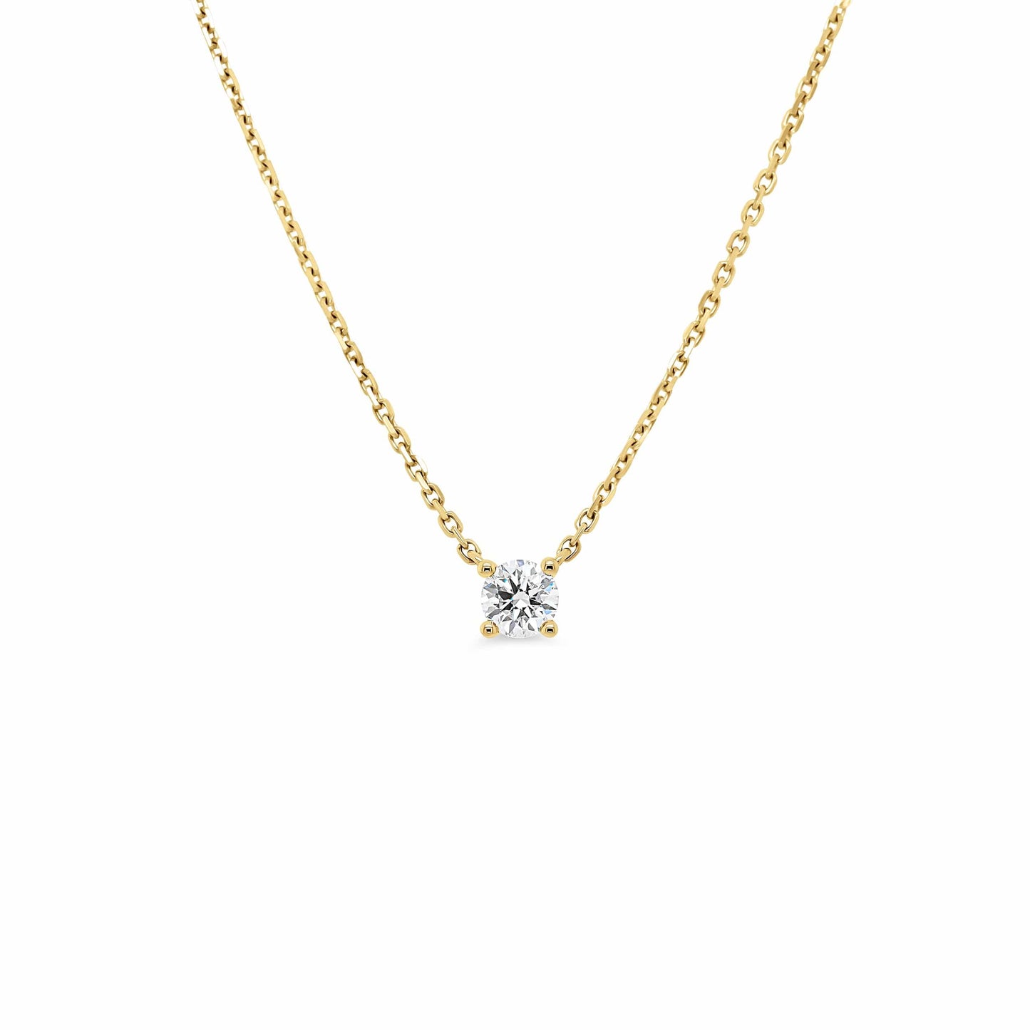 0.30ct Round Lab Grown Diamond Necklace Fixed Chain