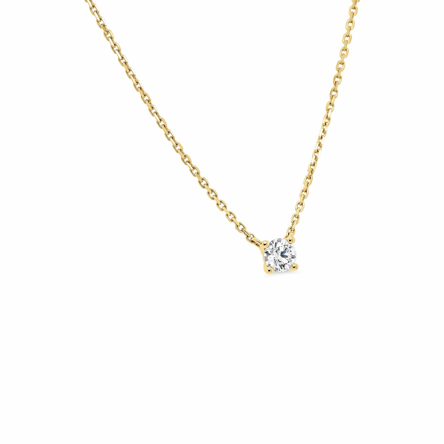 0.30ct Round Lab Grown Diamond Necklace Fixed Chain