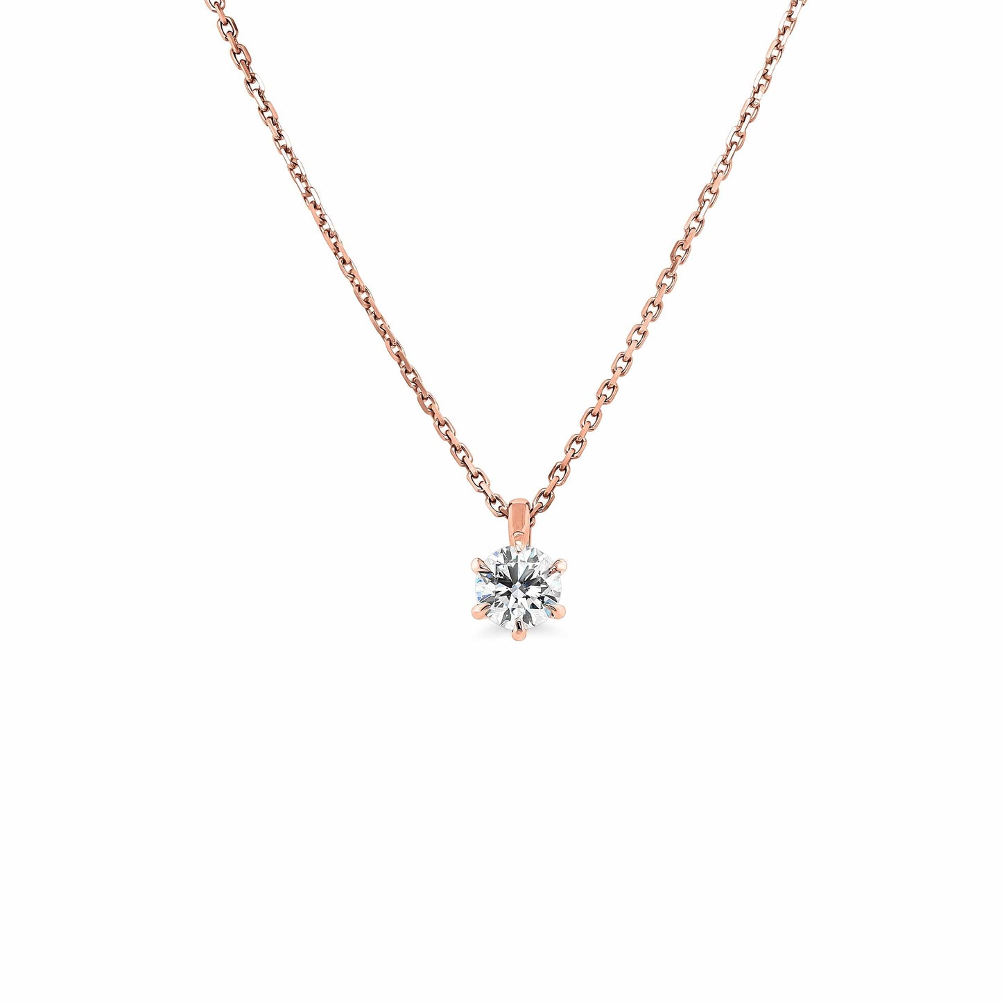 GIA 0.30ct 6 Claw Round Solitaire Necklace