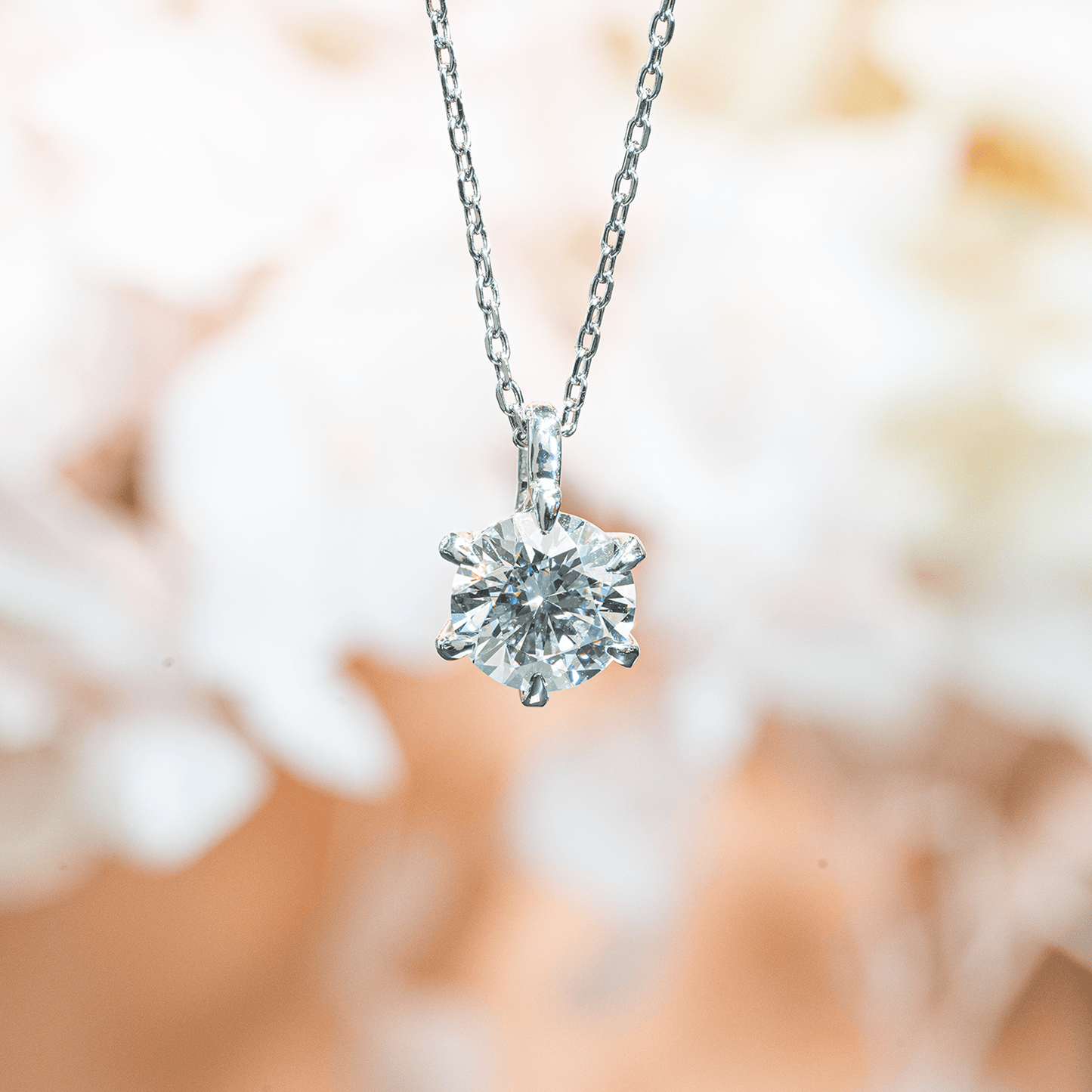 IGI Certified 1.10ct Round Lab Diamond Pendant