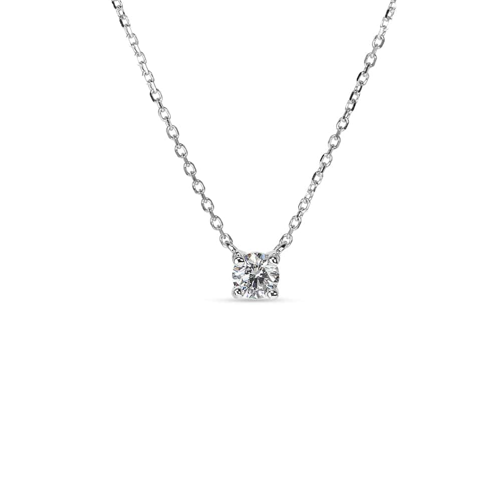 GIA 0.31ct D SI2 Diamond Solitaire Necklace