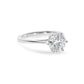 Lab Grown Hampton Classic Cathedral Round 6 Prong Solitaire Engagement Ring