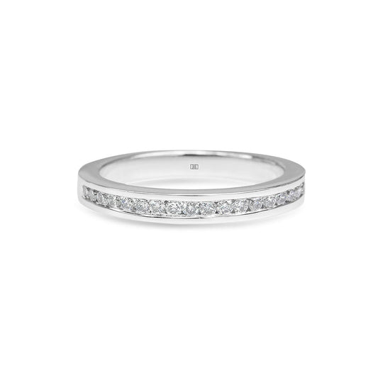 Channel Set Diamond Wedding Band