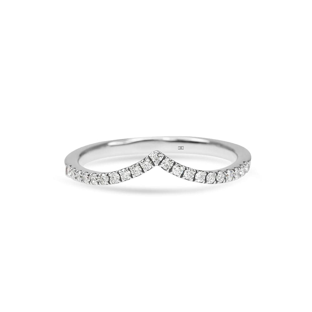 Lab Grown Wishbone Wedding Band Thin