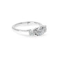 Lab Grown Helena Tri-Stone Ring Round Diamond Engagement Ring