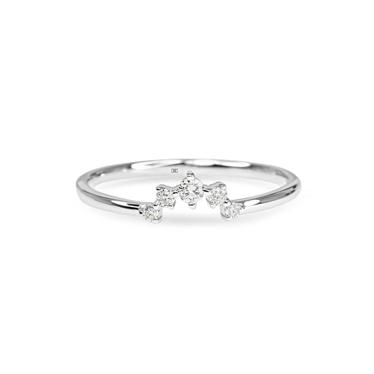Petite Diamond Half Halo Wedding Band