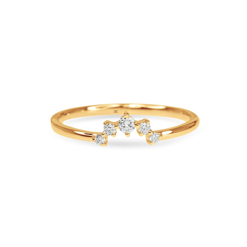 Lab Grown Petite Diamond Half Halo Wedding Band