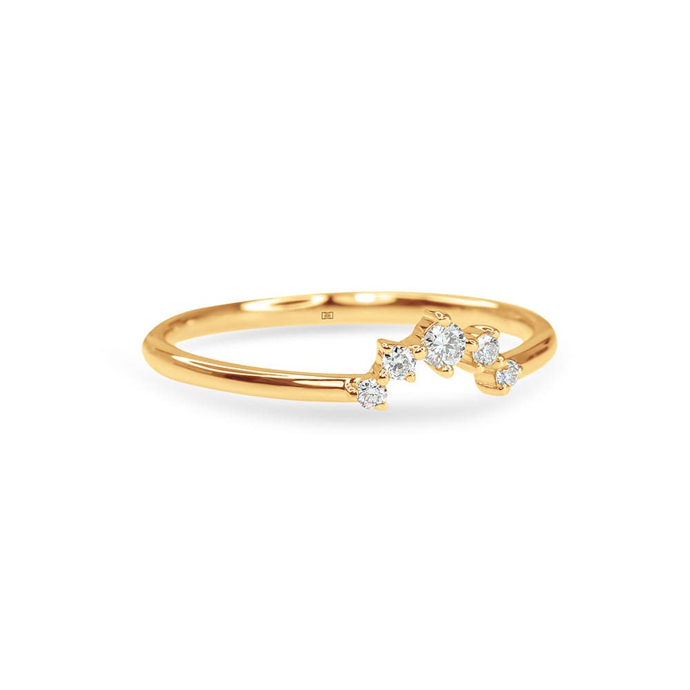 Petite Diamond Half Halo Wedding Band