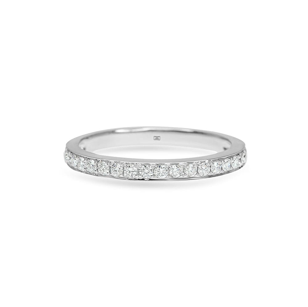 Lab Grown Pave Bezel Set Diamond Wedding Band