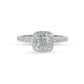 Lab Grown Adelaide Cushion Diamond Halo & Sidestones Engagement Ring