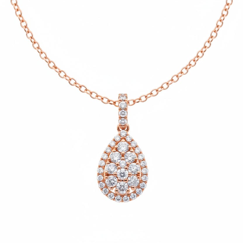 Pear Diamond Cluster Pendant