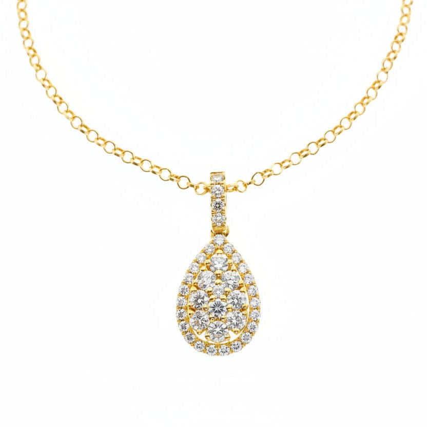 Pear Diamond Cluster Pendant