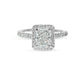 Lab Grown Tangier Radiant Cut Halo Engagement Ring