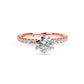 Lab Grown Classic Round 6 Prong Side Stones Engagement Ring