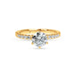 Lab Grown Classic Round 6 Prong Side Stones Engagement Ring