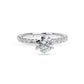 Lab Grown Classic Round 6 Prong Side Stones Engagement Ring