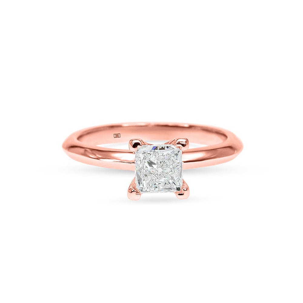 Lab Grown Nara Princess Knife Edge Solitaire Engagement Ring