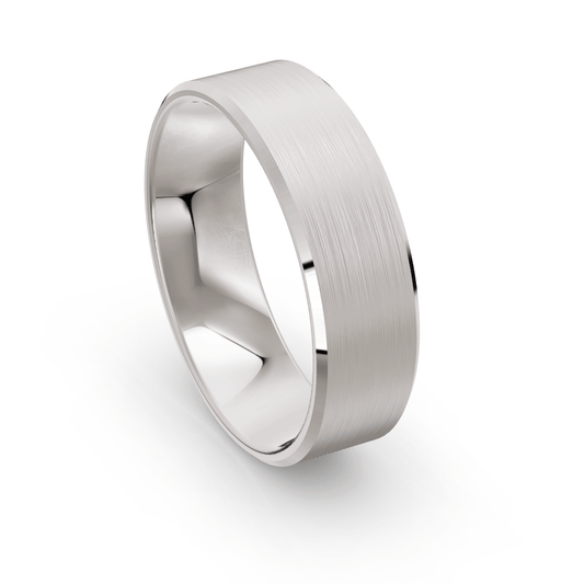 Adonis Mens Wedding Band 6mm (White)