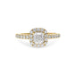 Lab Grown Adelaide Cushion Diamond Halo & Sidestones Engagement Ring