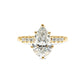 Lab Grown Phoenix Pear Cut Diamond Sidestones Engagement Ring