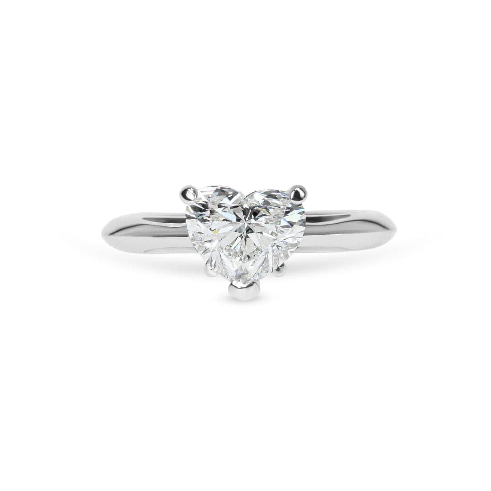 Lab Grown Harmony Heart Shape Solitaire Engagement Ring