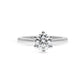 Lab Grown Classic Round Solitaire with Diamonds Bridge Engagement Ring