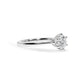 Lab Grown Classic Round Solitaire with Diamonds Bridge Engagement Ring