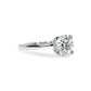 Lab Grown Sofia Round Cut Diamond & Hidden Halo with Sidestones Engagment Ring