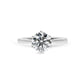 Lab Grown Sutton Round Solitaire with Bridge Diamond Engagement Ring