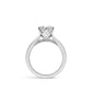 Lab Grown Sutton Round Solitaire with Bridge Diamond Engagement Ring