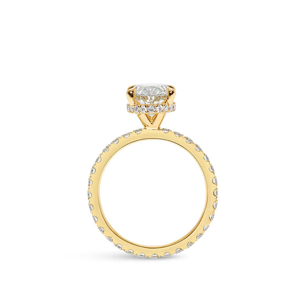 Kendall Oval Pave Diamond Hidden Halo