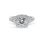 Lab Grown Waverly Cushion Diamond Halo & Split Shank Engagement Ring