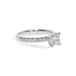 Lab Grown Valeria Princess Cut Diamond & Sidestones Engagement Ring