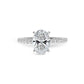 Lab Grown Haley Oval Cut Diamond & Sidestones Engagement Ring