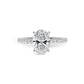 Haley Oval Cut Diamond & Sidestones Engagement Ring
