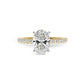 Lab Grown Haley Oval Cut Diamond & Sidestones Engagement Ring