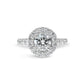 Nicole Round Cut Diamond with Diamond Halo & Sidestones Engagement Ring