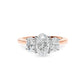 Lab Grown Kendall Oval Cut Diamond with Hidden Halo & Sidestones Engagement Ring