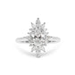 Marbella Sunburst Lab Grown Oval Diamond Engagement Ring