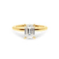 Lab Grown Jasmine Emerald Cut Solitaire Engagement Ring