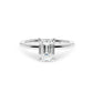 Lab Grown Jasmine Emerald Cut Solitaire Engagement Ring