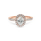 Lab Grown Blossom Oval Halo Pave Diamond