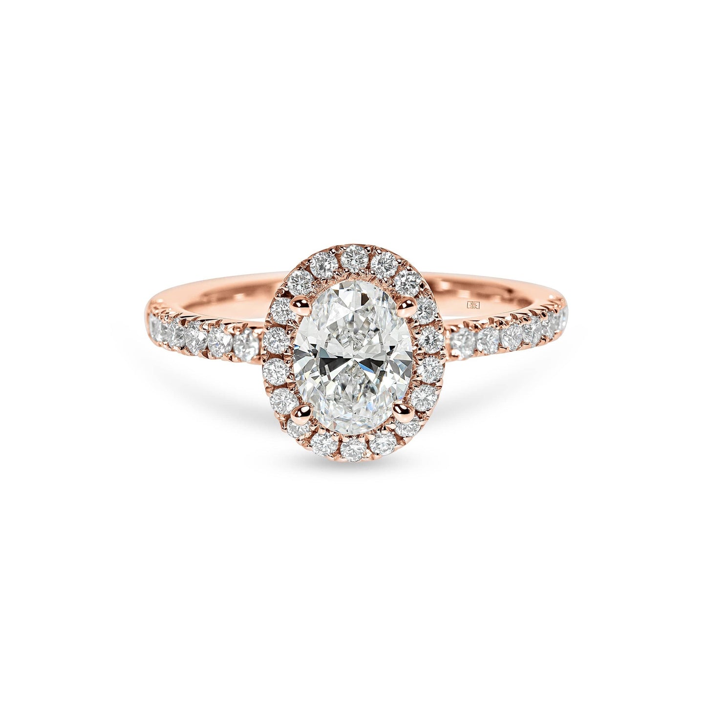 Blossom Oval Halo Pave Diamond