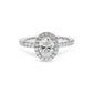 Lab Grown Blossom Oval Halo Pave Diamond