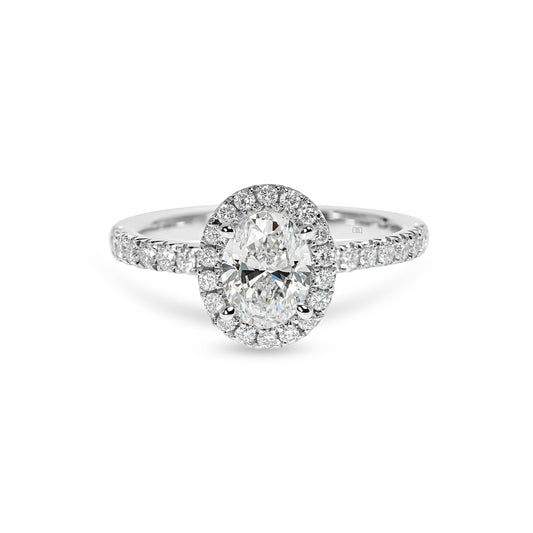 Blossom Oval Halo Pave Diamond